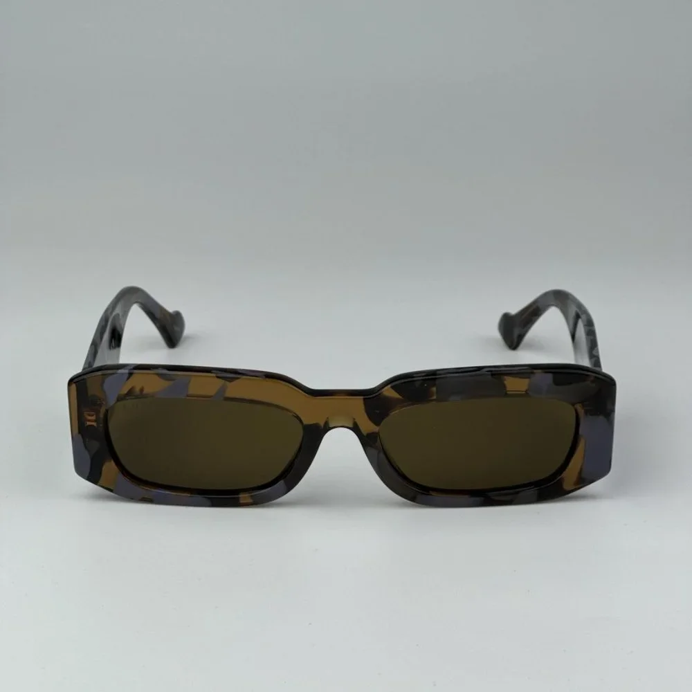 Gucci GG1426S 003 BRAND NEW Sunglasses Lilac Havana Brown Unisex Rectangle